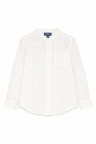 Camicia per bambino Polo Ralph Lauren Kids bianco con colletto alla coreana 322964592 501 Ralph Lauren kids 