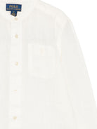 Camicia per bambino Polo Ralph Lauren Kids bianco con colletto alla coreana 322964592 501 Ralph Lauren kids 