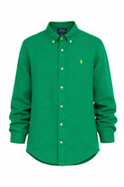 Camicia per bambino Polo Ralph Lauren Kids verde con caratteristico logo Polo Pony 322967600 501 Ralph Lauren kids 