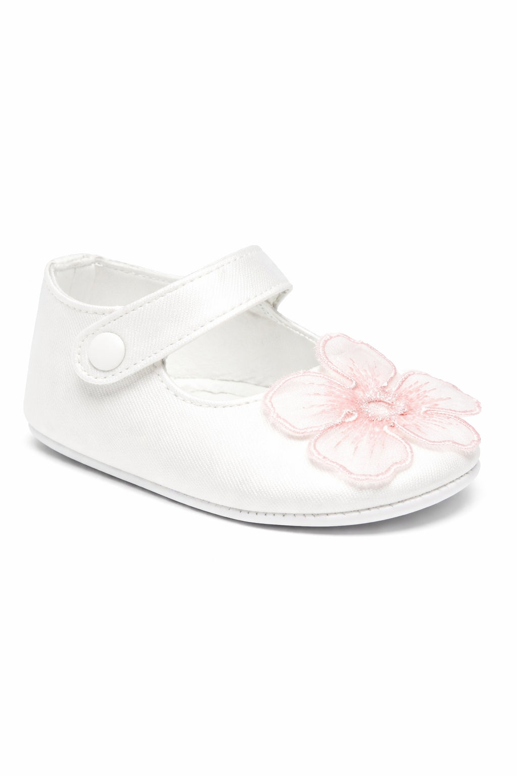 Ballerine per neonata Simonetta bianche con applicazione a fiore SY0016 S0251 102 SIMONETTA KIDS 