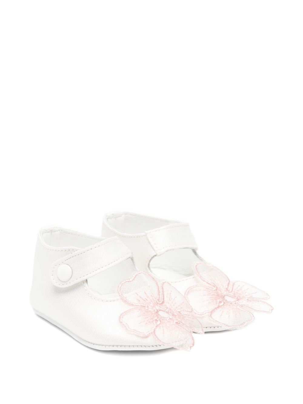 Ballerine per neonata Simonetta bianche con applicazione a fiore SY0016 S0251 102 SIMONETTA KIDS 