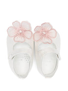 Ballerine per neonata Simonetta bianche con applicazione a fiore SY0016 S0251 102 SIMONETTA KIDS 