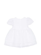 Abito per neonata Simonetta bianca con volant SY1001 O0069 100 SIMONETTA KIDS 
