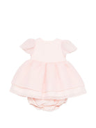 Abito eleganti per neonata Simonetta rosa con volant SY1001 O0069 508 SIMONETTA KIDS 