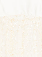 Abito per bambina Simonetta beige con applicazioni floreali SY1A32 T0102 137 SIMONETTA KIDS 