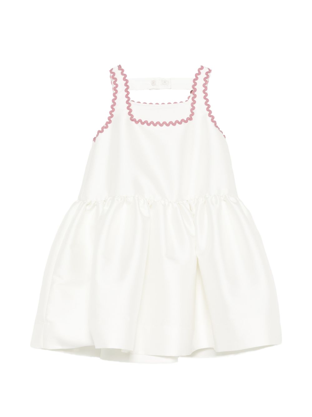 Abito per bambina Simonetta bianco con ruches SY1B02 S0251 102RS SIMONETTA KIDS 