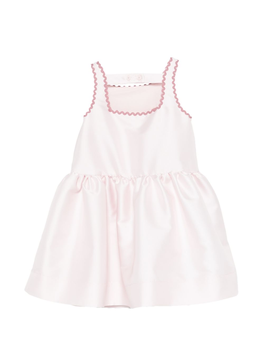 Abito per bambina Simonetta rosa con bordo aricciato SY1B02 S0251 515RS SIMONETTA KIDS 