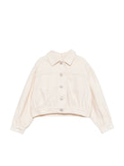 Giacca denim per bambina Simonetta bianca con bottoni SY2A27 D0112 105BC SIMONETTA KIDS 
