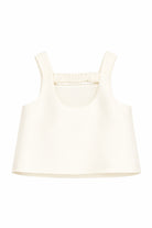 Top per bambina Simonetta bianco con scollo quadrato SY5A92 S0251 102 SIMONETTA KIDS 