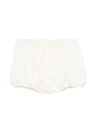 Shorts per neonata Simonetta beige con motivo a quadri SY6019 U0271 101AV SIMONETTA KIDS 