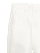 Pantaloni per bambina Simonetta bianco con tasche laterali SY6A61 S0251 102 SIMONETTA KIDS 