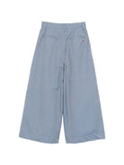 Pantaloni per bambina Simonetta blu con design pieghe SY6A90 G0212 645 SIMONETTA KIDS 