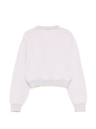 Maglione per bambina Simonetta lilla con applicazioni floreali SY9A20 X0018 545 SIMONETTA KIDS 