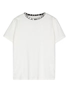 T-shirt per bambina Stella McCartney Kids bianca con logo sul davanti TV8P71 Z0434 101 STELLA McCARTNEY KIDS 