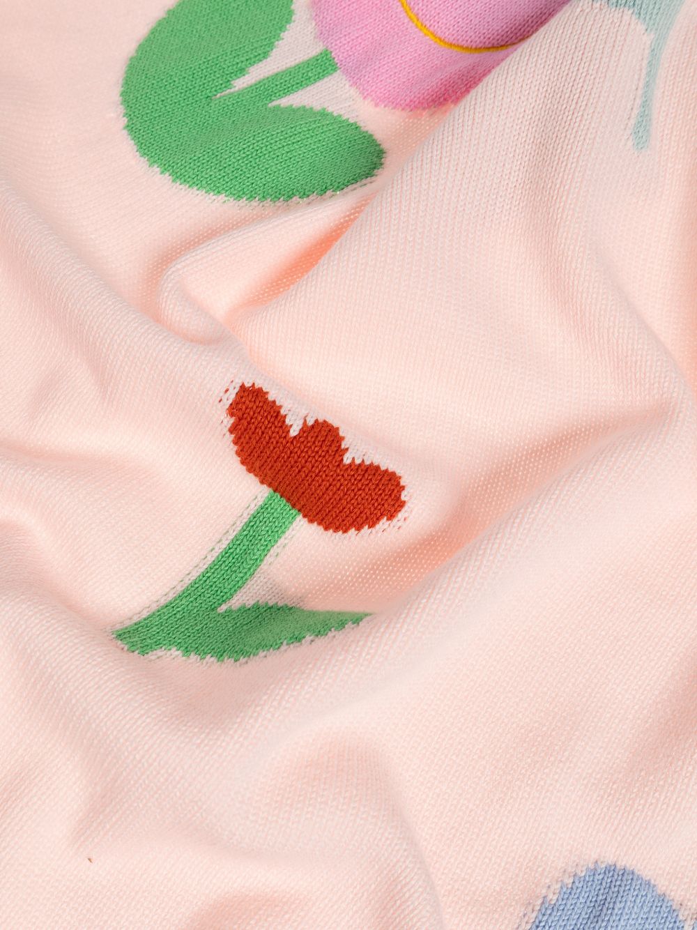 Coperta per neonati Stella McCartney Kids rosa con ricamo a fiori TY0000 Z2423 51Z STELLA McCARTNEY KIDS 