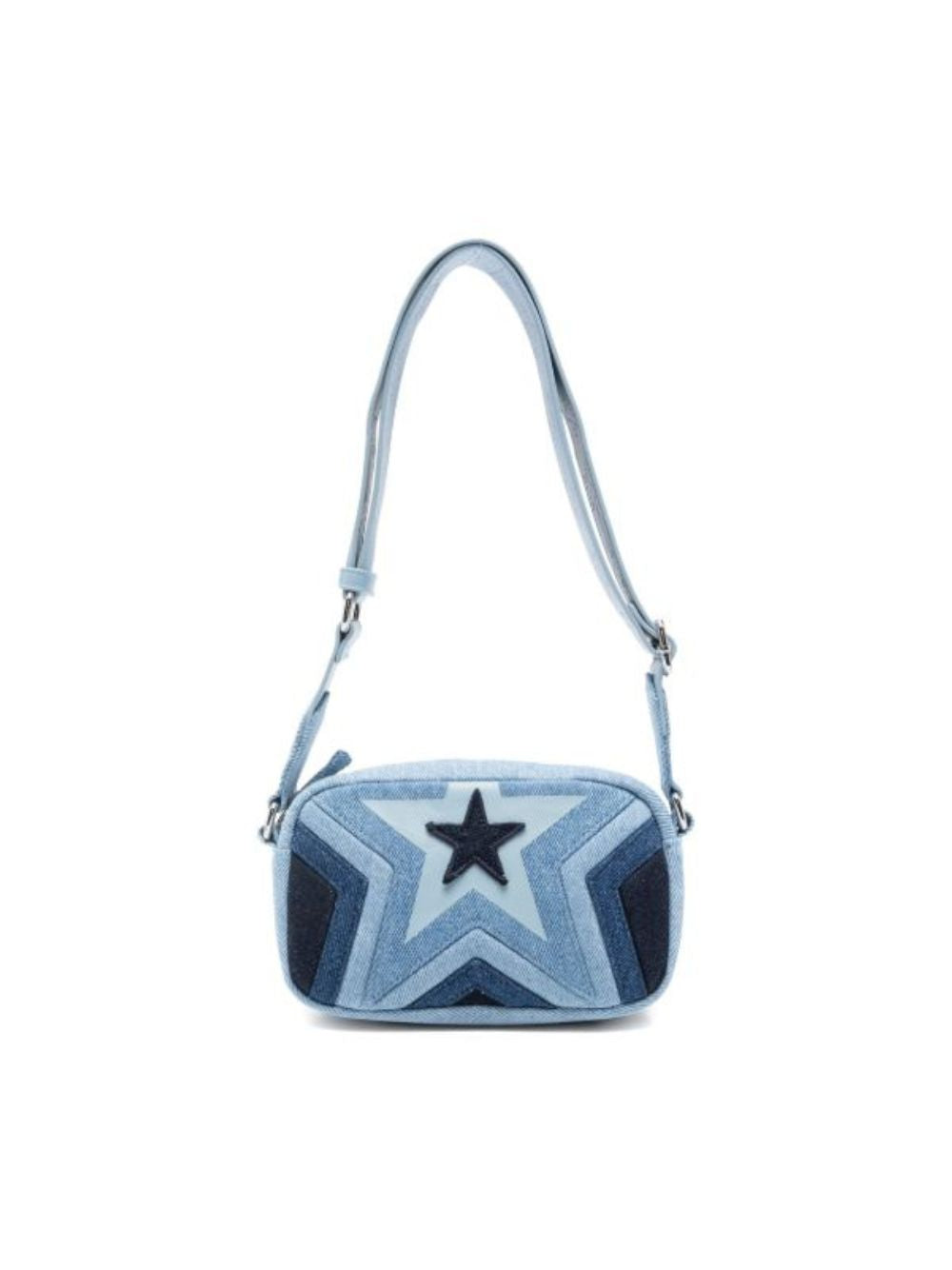 Borsa con tracolla per bambina Stella McCartney Kids azzurra con applicazione Stella TY0A48 Z3618 999 STELLA McCARTNEY KIDS 