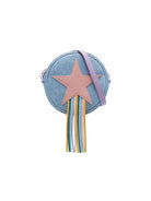 Borsa tondeggiante bambina Stella McCartney Kids azzurra con applicazione Stella TY0A58 Z3618 665 STELLA McCARTNEY KIDS 