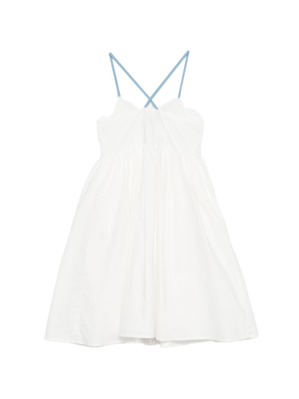Abito per bambina Stella McCartney Kids bianco con dettagli a contrasto TY1B42 Z1594 100 STELLA McCARTNEY KIDS 