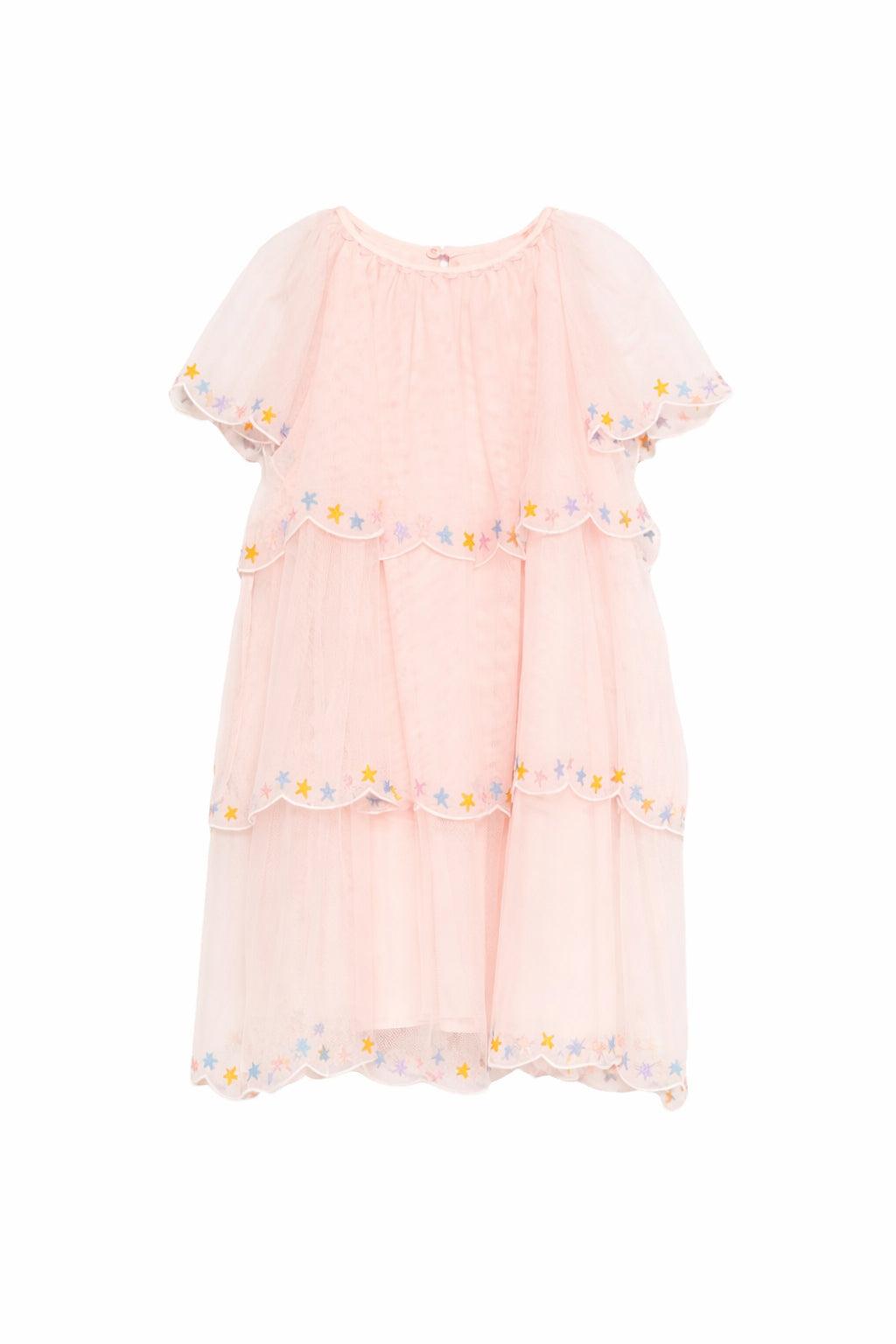 Abito per bambina Stella McCartney Kids rosa con design a strati TY1B82 Z1119 503 STELLA McCARTNEY KIDS 