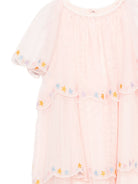 Abito per bambina Stella McCartney Kids rosa con design a strati TY1B82 Z1119 503 STELLA McCARTNEY KIDS 