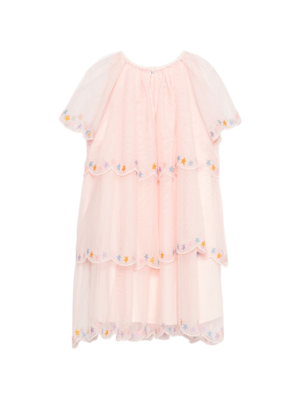 Abito per bambina Stella McCartney Kids rosa con design a strati TY1B82 Z1119 503 STELLA McCARTNEY KIDS 