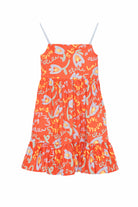 Abito per bambina Stella McCartney Kids arancione con stampa grafica all-over TY1C02 Z3438 426MC STELLA McCARTNEY KIDS 