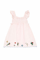 Abito per bambina Stella McCartney Kids rosa con ricami floreali TY1E22 Z0138 51R STELLA McCARTNEY KIDS 