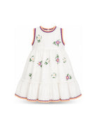 Abito per bambina Stella McCartney Kids bianco con fiori ricamati TY1E62 Z0138 101 STELLA McCARTNEY KIDS 