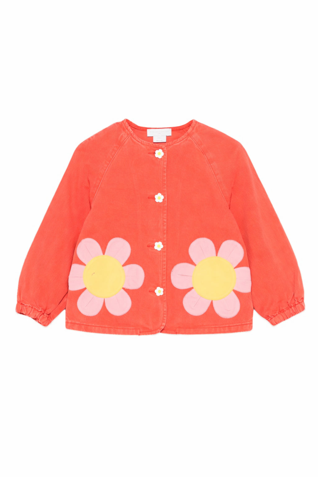 Giubbino per bambina Stella McCartney Kids arancione con applicazioni floreali TY2A47 Z3457 426 STELLA McCARTNEY KIDS 