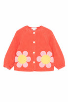 Giubbino per bambina Stella McCartney Kids arancione con applicazioni floreali TY2A47 Z3457 426 STELLA McCARTNEY KIDS 