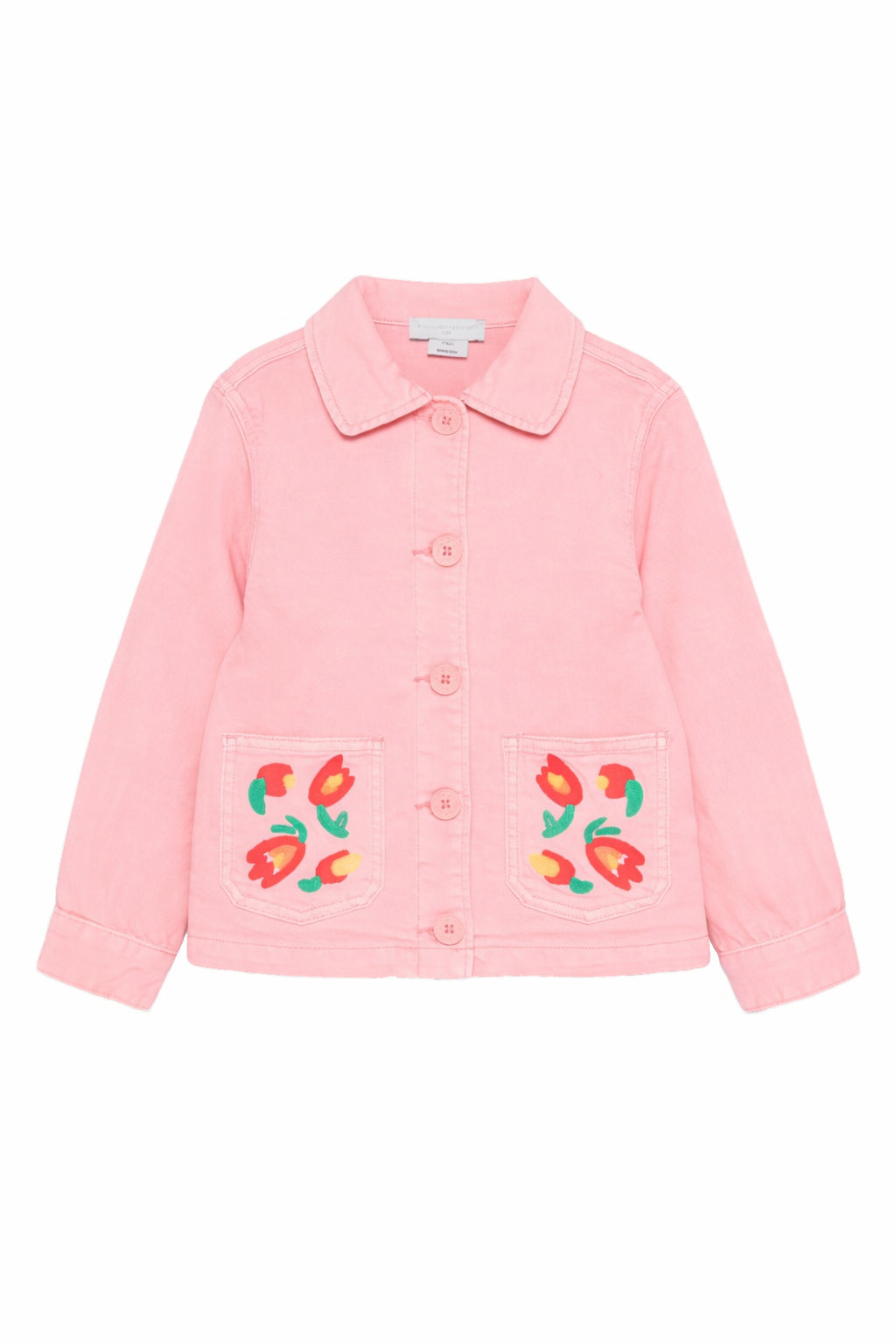Giacca per bambina Stella McCartney Kids rosa con ricamo a fiori TY2A57 Z0156 509 STELLA McCARTNEY KIDS 