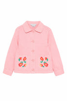 Giacca per bambina Stella McCartney Kids rosa con ricamo a fiori TY2A57 Z0156 509 STELLA McCARTNEY KIDS 