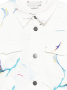 Giubbino per bambino Stella McCartney Kids in denim bianco con stampa grafica TY2A87 Z3474 101MC STELLA McCARTNEY KIDS 