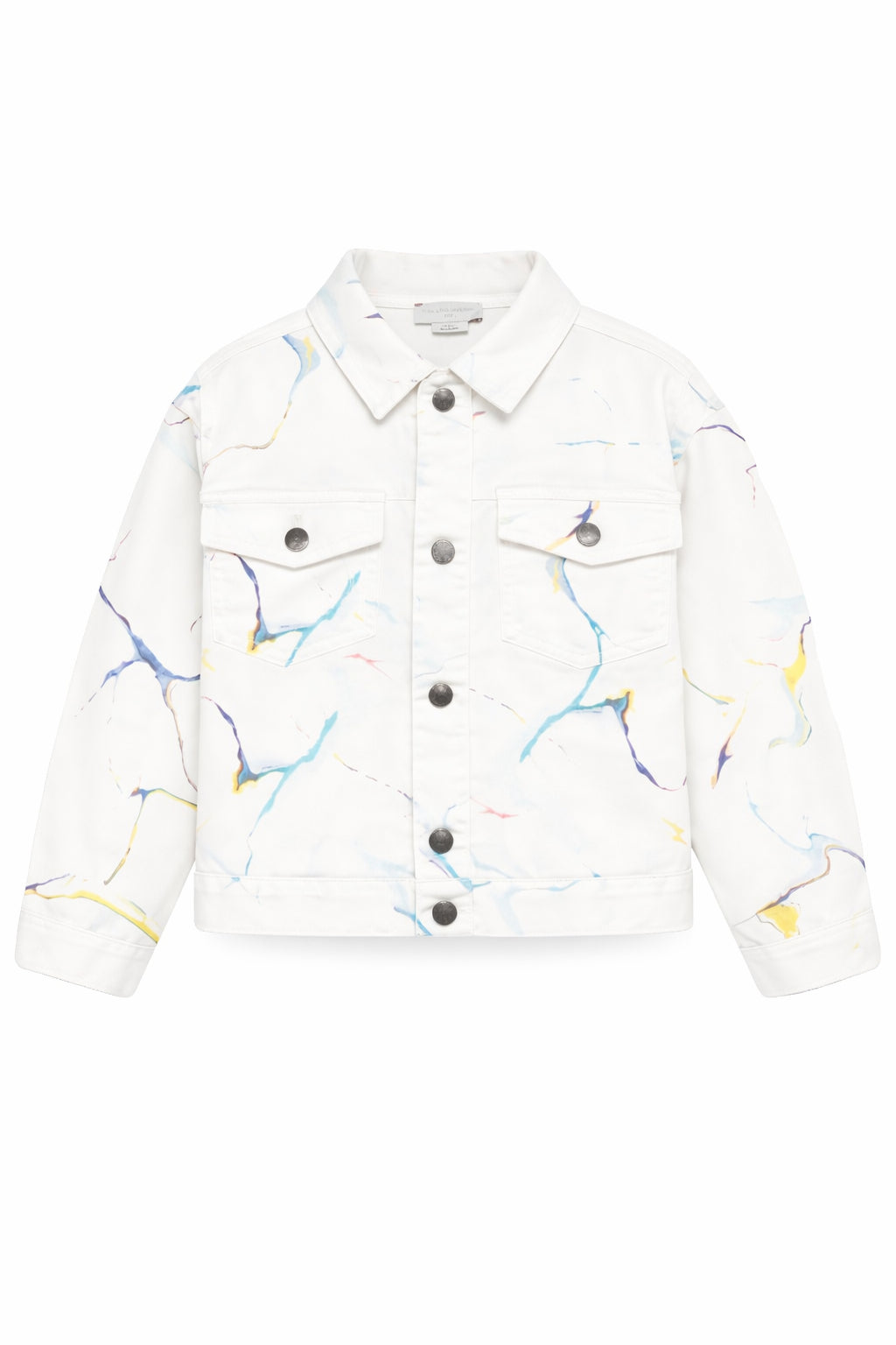 Giubbino per bambino Stella McCartney Kids in denim bianco con stampa grafica TY2A87 Z3474 101MC STELLA McCARTNEY KIDS 