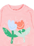 Felpa per neonata Stella McCartney Kids rosa con stampa grafica TY4110 Z3409 509 STELLA McCARTNEY KIDS 