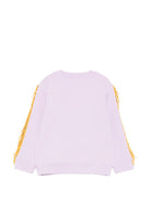 Felpa per bambina Stella McCartney Kids viola con dettagli frange TY4A40 Z3409 539 STELLA McCARTNEY KIDS 