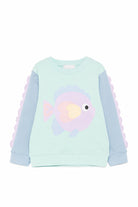 Felpa per bambina Stella McCartney Kids multicolore con stampa pesciolino sul davanti TY4A60 Z3409 683 STELLA McCARTNEY KIDS 