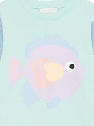 Felpa per bambina Stella McCartney Kids multicolore con stampa pesciolino sul davanti TY4A60 Z3409 683 STELLA McCARTNEY KIDS 
