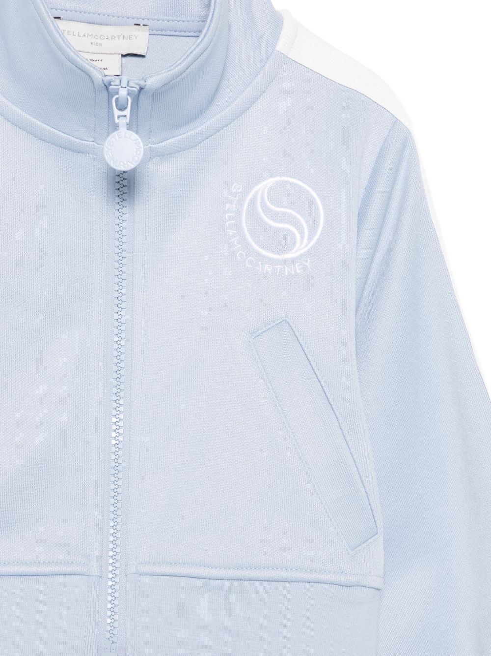 Felpa per bambina Stella McCartney Kids azzurra con dettaglio a righe TY4B40 Z3498 652 STELLA McCARTNEY KIDS 