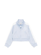 Felpa per bambina Stella McCartney Kids azzurra con dettaglio a righe TY4B40 Z3498 652 STELLA McCARTNEY KIDS 