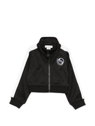 Felpa per bambina Stella McCartney Kids nera con logo sul davanti TY4B40 Z3498 930 STELLA McCARTNEY KIDS 