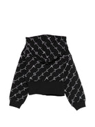 Felpa per bambina Stella McCartney Kids nera con stampa logo all-over TY4B50 Z3477 930BC STELLA McCARTNEY KIDS 