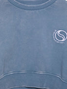 Felpa per bambina Stella McCartney Kids blu girocollo con logo TY4B90 Z0499 668 STELLA McCARTNEY KIDS 