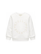 Felpa per bambina Stella McCartney Kids bianca con logo sul davanti TY4C10 Z3409 101 STELLA McCARTNEY KIDS 