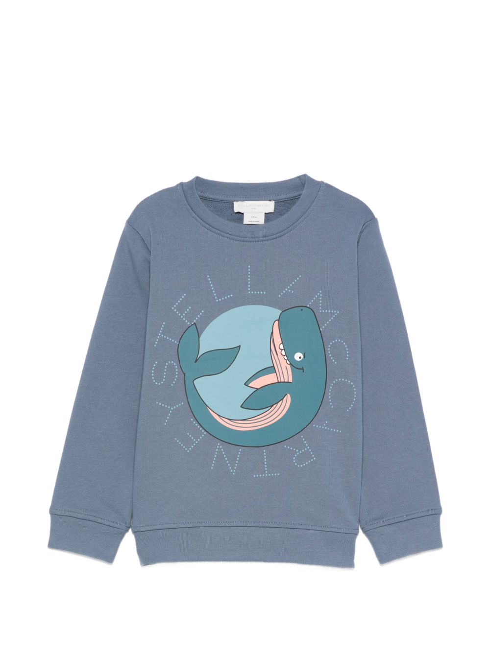 Felpa per bambino Stella McCartney Kids blu con stampa grafica balena TY4Q00 Z3409 61B STELLA McCARTNEY KIDS 