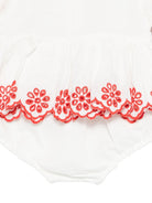 Abito per neonata Stella McCartney Kids bianco con dettagli ricamati TY5011 Z0138 101 STELLA McCARTNEY KIDS 