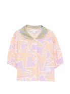 Camicia per bambina Stella McCartney Kids multicolore con stampa stelle marine TY5A21 Z3443 539MC STELLA McCARTNEY KIDS 