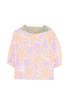 Camicia per bambina Stella McCartney Kids multicolore con stampa stelle marine TY5A21 Z3443 539MC STELLA McCARTNEY KIDS 