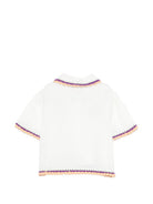 T-shirt per bambina Stella McCartney Kids bianca con colletto alla Peter Pan TY5A61 Z0138 101 STELLA McCARTNEY KIDS 