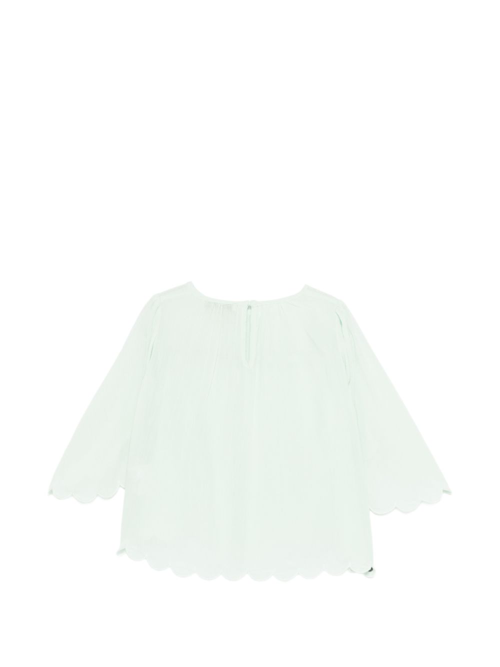 Blusa per bambina Stella McCartney Kids verde con orlo smerlato TY5A91 Z3556 772 STELLA McCARTNEY KIDS 
